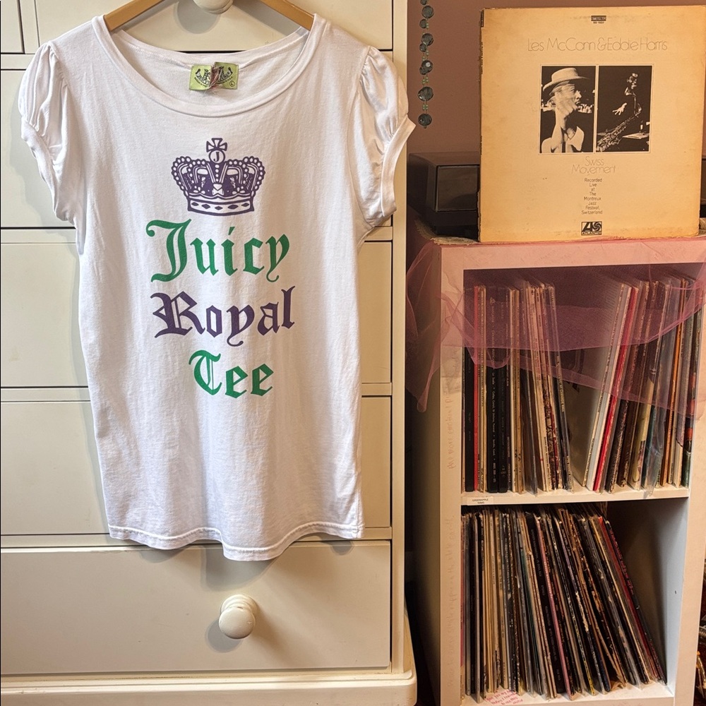 Y2k Juicy Couture Rare Vintage Graphic Tee Short Sleeve OG Love P&G Large Royal